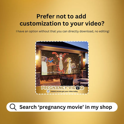 PREGNANCY Reveal Custom Movie Video