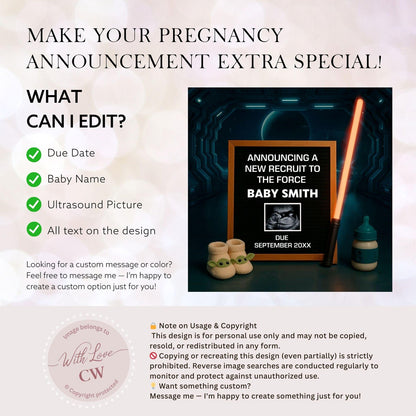 Baby Reveal Announcement – Social Media Post