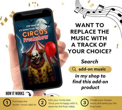 Halloween Evil Circus Clown Halloween Video Invitation