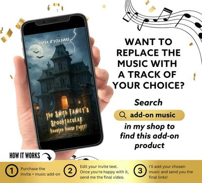 Haunted House Halloween Party Video Invite