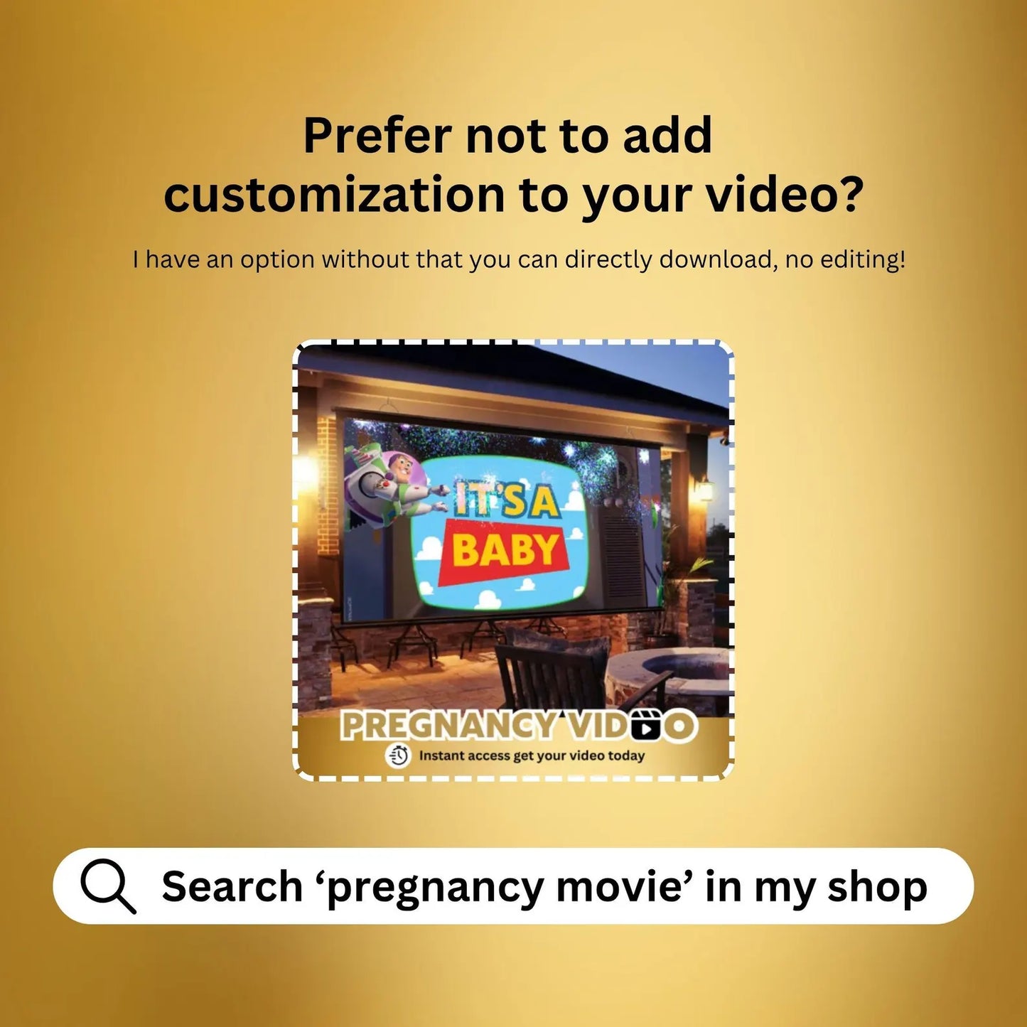 PREGNANCY Reveal Custom Movie Video