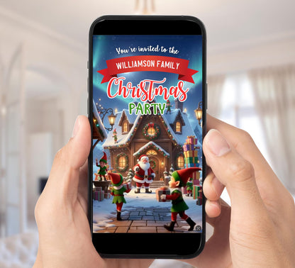 Santa's Elf Workshop Christmas Party Video Invite