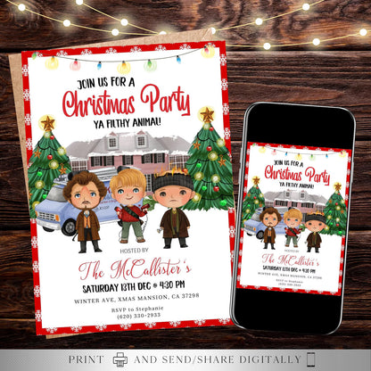 Editable Christmas Party Invite | Digital and Printable
