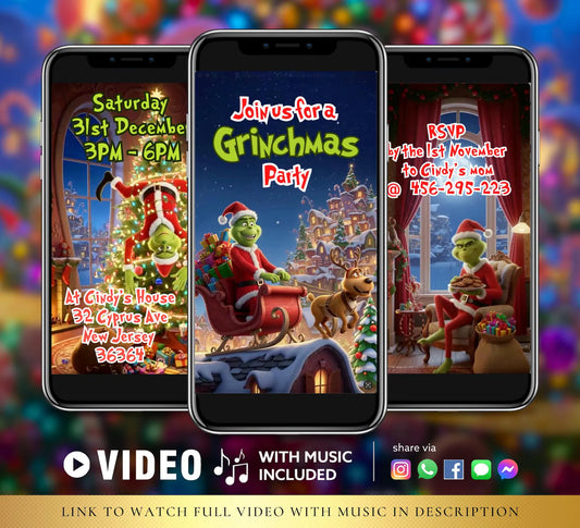 Holiday Christmas Party Video Invite