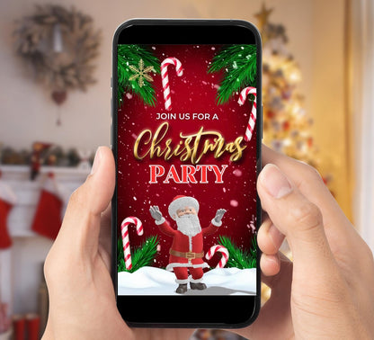 Dancing Santa Christmas Party Video Invite