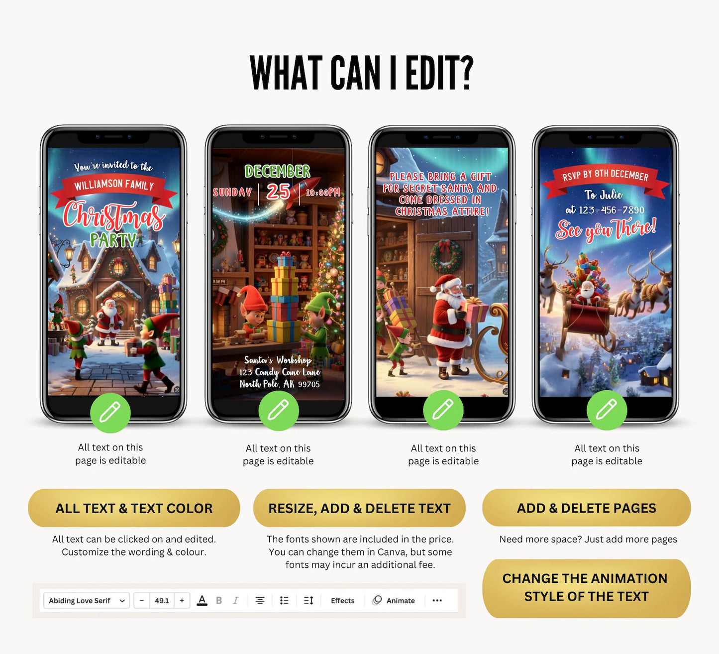 Santa's Elf Workshop Christmas Party Video Invite