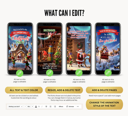 Santa's Elf Workshop Christmas Party Video Invite
