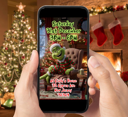 Holiday Pajama Christmas Party Video Invite