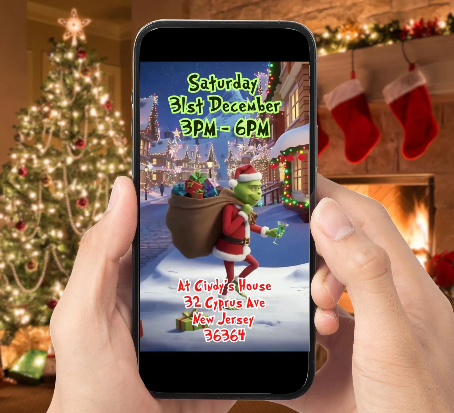 Holiday Cocktail Christmas Party Video Invite