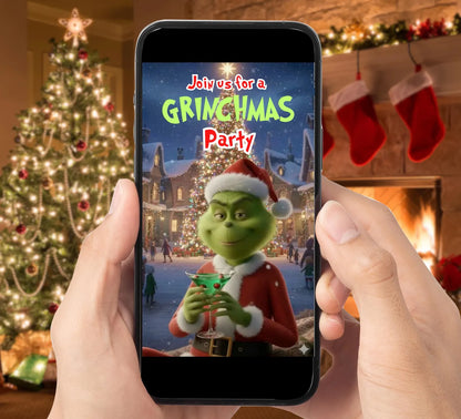 Holiday Cocktail Christmas Party Video Invite