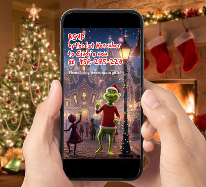 Holiday Cocktail Christmas Party Video Invite