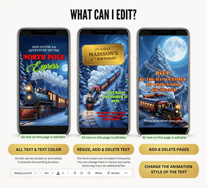 Christmas Train Party Video Invite