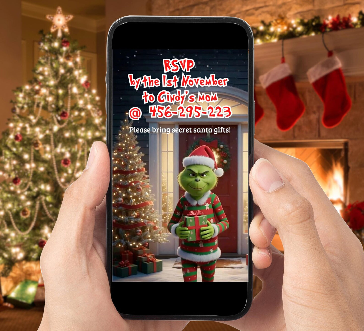 Holiday Pajama Christmas Party Video Invite
