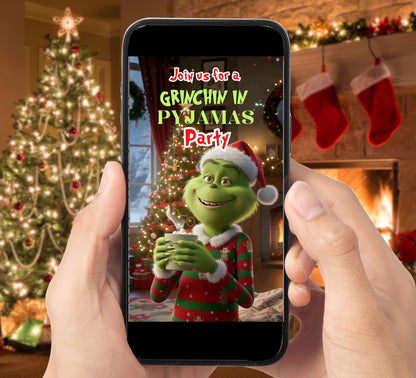 Holiday Pajama Christmas Party Video Invite