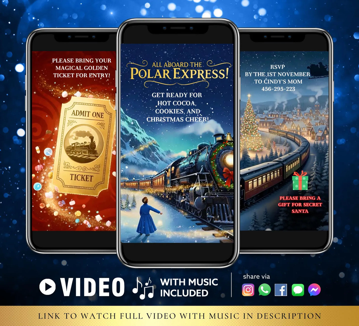 Christmas Train Party Video Invite