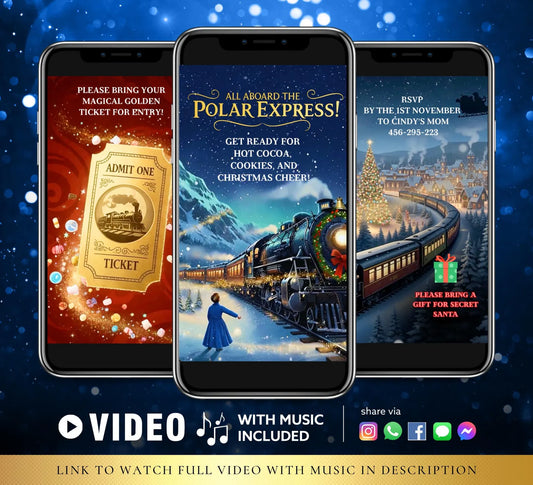 Christmas Train Party Video Invite