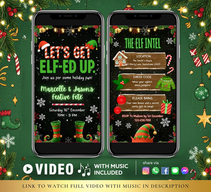 Elfed Up Christmas Party Video Invite