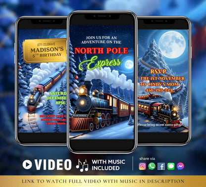 Christmas Train Party Video Invite