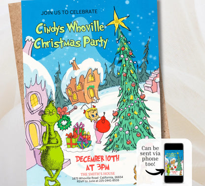 Editable Christmas Party Invite | Digital and Printable