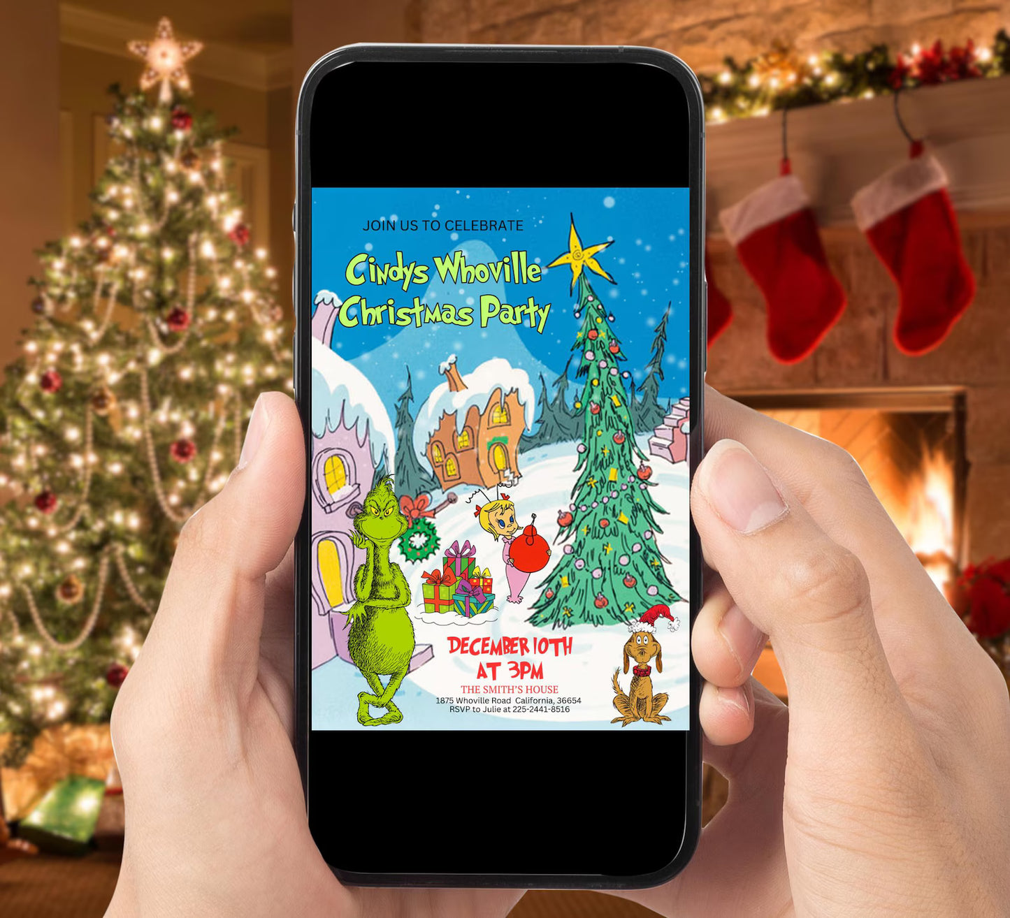 Editable Christmas Party Invite | Digital and Printable