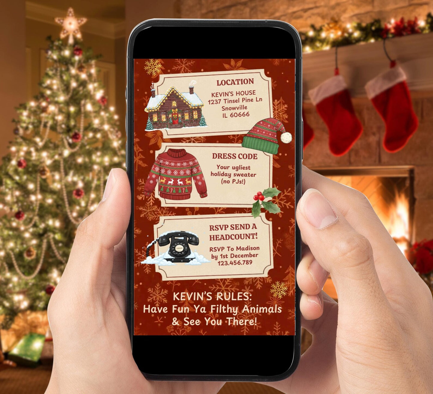 Christmas House Party Video Invite