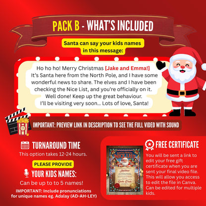 Personalized Santa Nice List Video