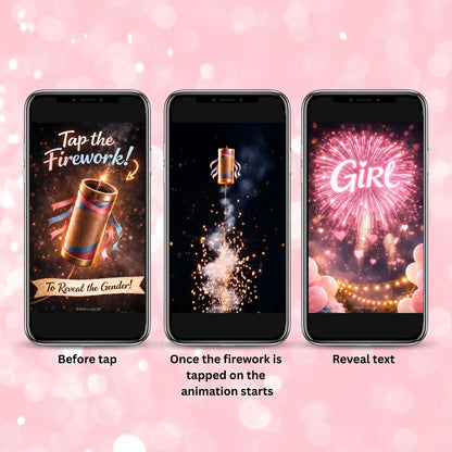 Interactive Gender Reveal Game | Tap to Reveal Baby Girl | Digital Download
