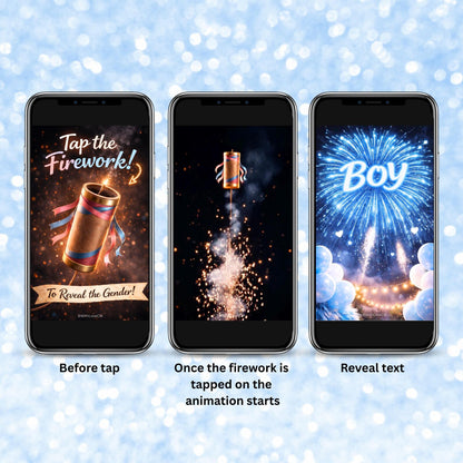 Interactive Gender Reveal Game | Tap to Reveal Baby Boy | Digital Download