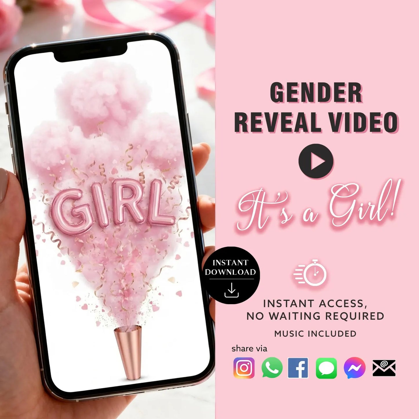 GIRL Baby Gender Reveal Video