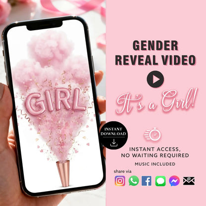 GIRL Baby Gender Reveal Video