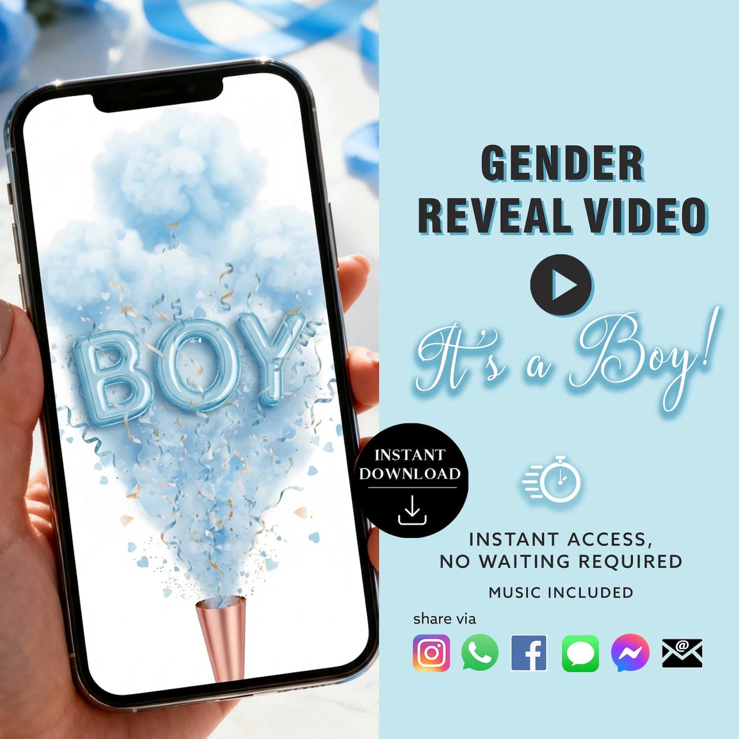 BOY Baby Gender Reveal Video