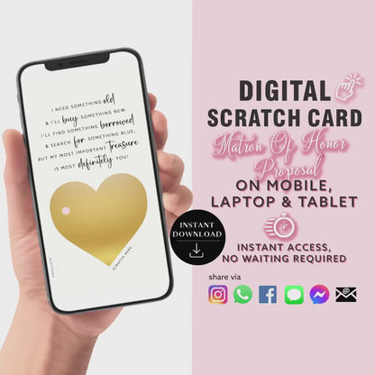 Matron Of Honor Scratch Card