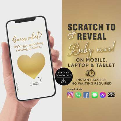 PREGNANCY Announcement Scratch Card