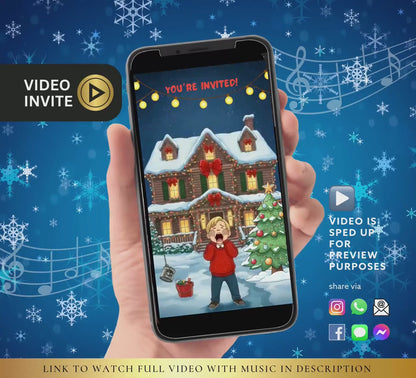 Christmas House Party Video Invite
