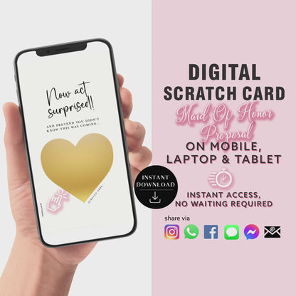 Maid Of Honor Scratch Card