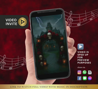 Haunted House Halloween Party Video Invite