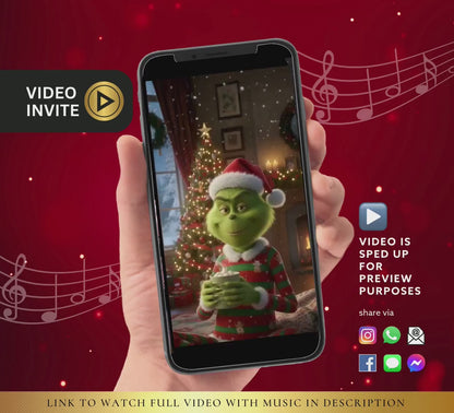 Holiday Pajama Christmas Party Video Invite