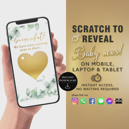 PREGNANCY Announcement Scratch Card