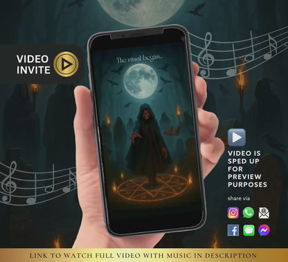 Halloween Witches Coven Spells Halloween Video Invitation