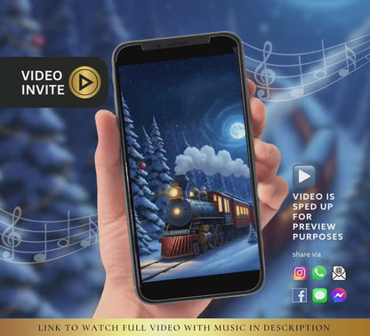 Christmas Train Party Video Invite