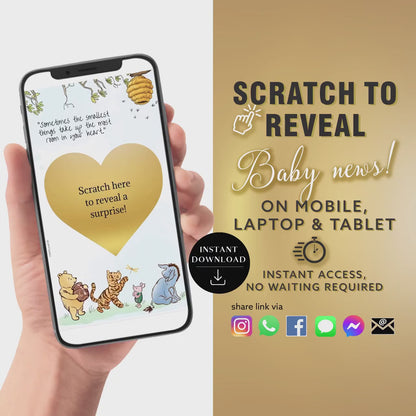 PREGNANCY Announcement Scratch Card