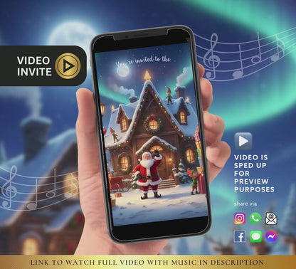 Santa's Elf Workshop Christmas Party Video Invite