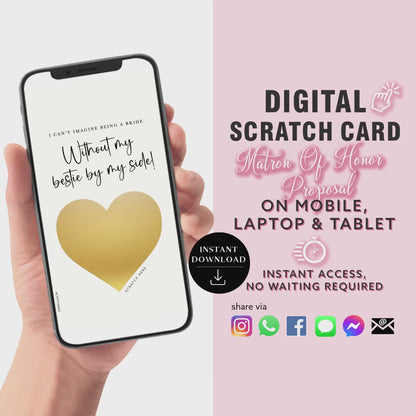 Matron Of Honor Scratch Card