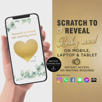 PREGNANCY Announcement Scratch Card