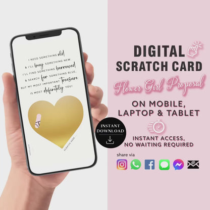 Flower Girl Scratch Card