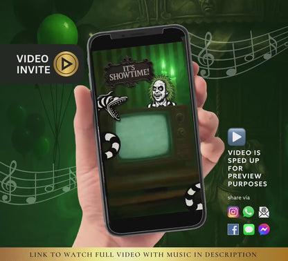 Beetle Birthday Halloween Party Video Invite