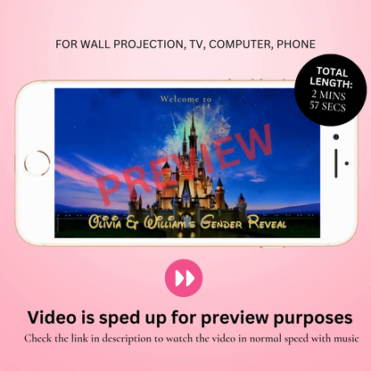 GIRL Custom Gender Reveal Movie Video